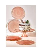 6 Assiettes à dessert & 1 Présentoir  transparent- D.21 cm