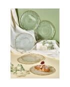 6 Assiettes à dessert transparentes - D.21 cm