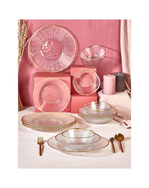 Service de table transparent - 18 pièces