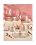Service de table transparent - 18 pièces