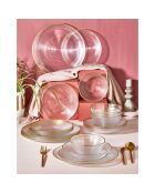 Service de table transparent - 24 pièces