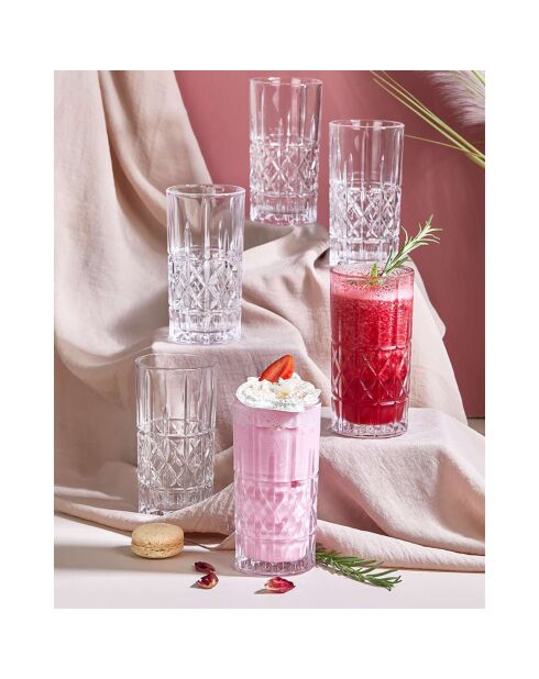 6 Verres transparents - 420 ml