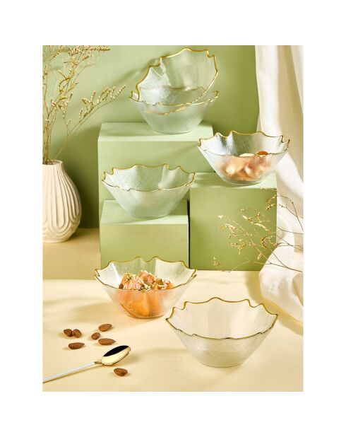 6 Bols transparents - D.15 cm