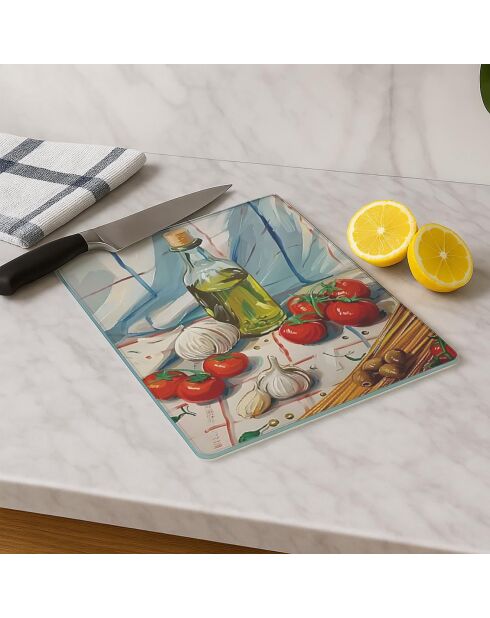 Tabla de cortar multicolor - 30x40 cm
