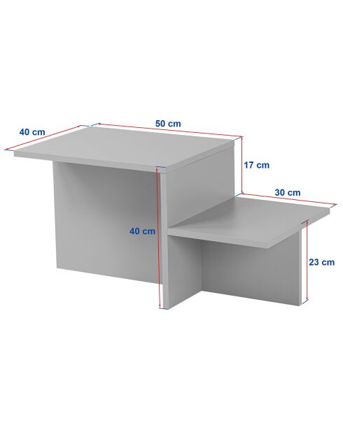 Mesita Harmony de pino atlántico - 80x40x40 cm