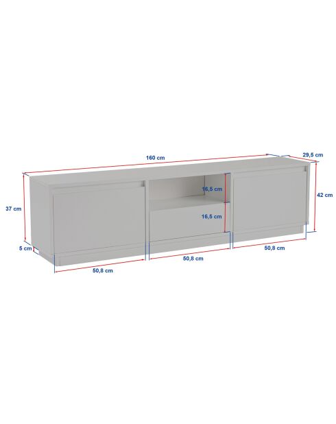 Meuble TV Vanguard atlantic pine - 160x42x29.5 cm