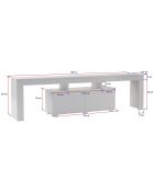 Meuble TV Enclave natural white - 180x50x31.3 cm