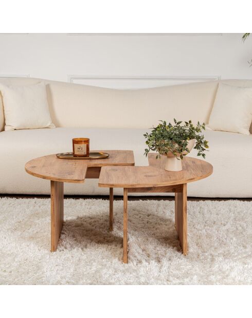 Duo de tables basses Moira atlantic pine - 90x41 cm