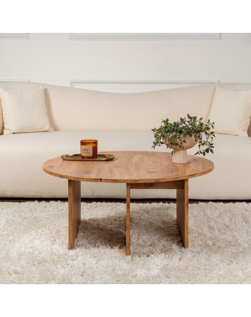 Duo de tables basses Moira atlantic pine - 90x41 cm