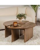 Duo de tables basses Moira walnut - 90x41 cm
