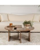 Duo de tables basses Moira walnut - 90x41 cm
