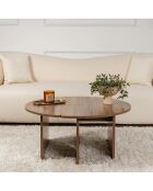 Duo de tables basses Moira walnut - 90x41 cm