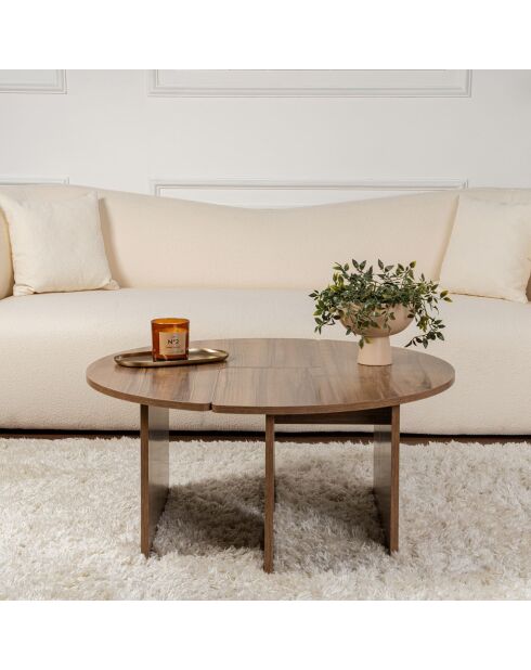Duo de tables basses Moira walnut - 90x41 cm