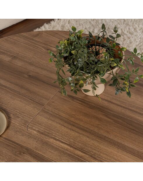Duo de tables basses Moira walnut - 90x41 cm