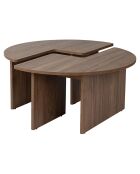 Duo de tables basses Moira walnut - 90x41 cm