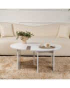Duo de tables basses Moira natural white - 90x41 cm