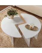 Duo de tables basses Moira natural white - 90x41 cm