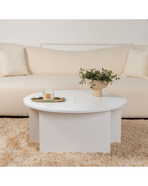 Duo de tables basses Moira natural white - 90x41 cm