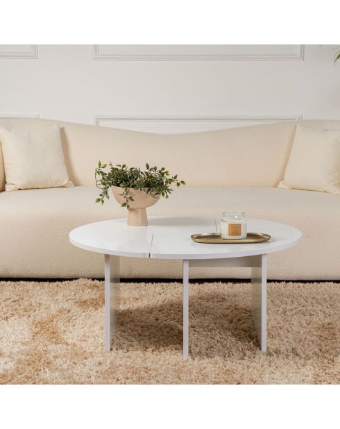 Duo de tables basses Moira natural white - 90x41 cm