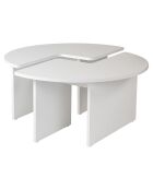 Duo de tables basses Moira natural white - 90x41 cm