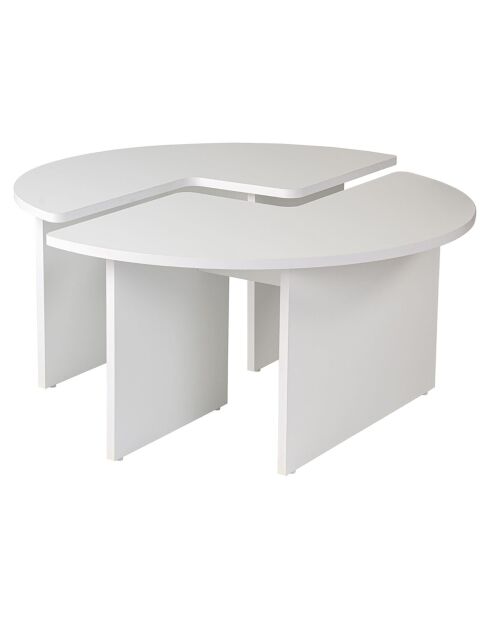 Duo de tables basses Moira natural white - 90x41 cm