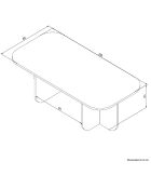 Table basse Becaj sapphire oak - 120x41.4x60 cm