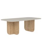 Table basse Becaj sandstone/sapphire oak - 120x41.4x60 cm
