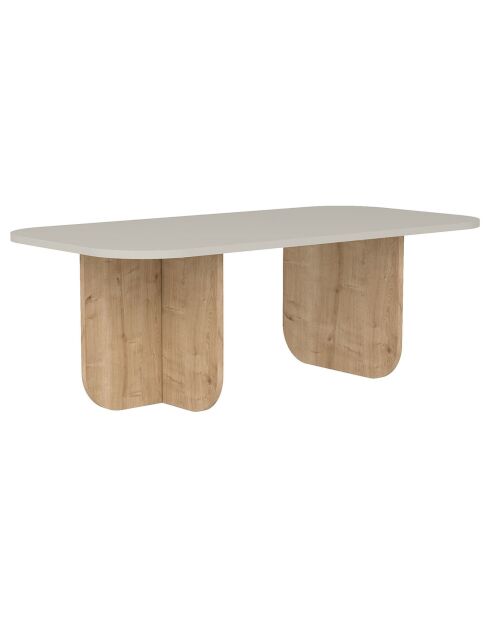Table basse Becaj sandstone/sapphire oak - 120x41.4x60 cm