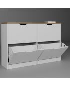 Meuble à chaussures Duru matte white - 120.5x79.2x30 cm