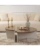 Duo de tables basses Orion walnut/white