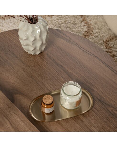 Duo de tables basses Orion walnut/white