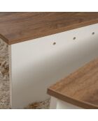 Duo de tables basses Orion walnut/white