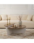 Duo de tables basses Orion walnut/white