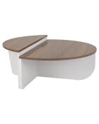 Duo de tables basses Orion walnut/white