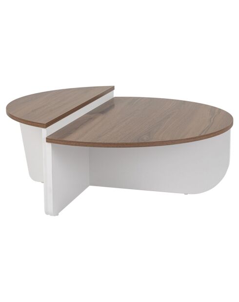Duo de tables basses Orion walnut/white