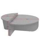 Duo de tables basses Orion walnut/white