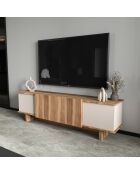 Meuble TV Diana beige/walnut - 180x50x33 cm