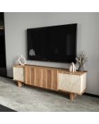 Meuble TV Diana travertine walnut - 180x50x33 cm