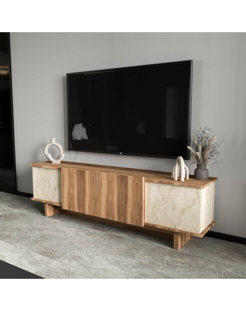 Meuble TV Diana travertine walnut - 180x50x33 cm