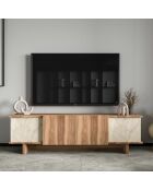Meuble TV Diana travertine walnut - 180x50x33 cm