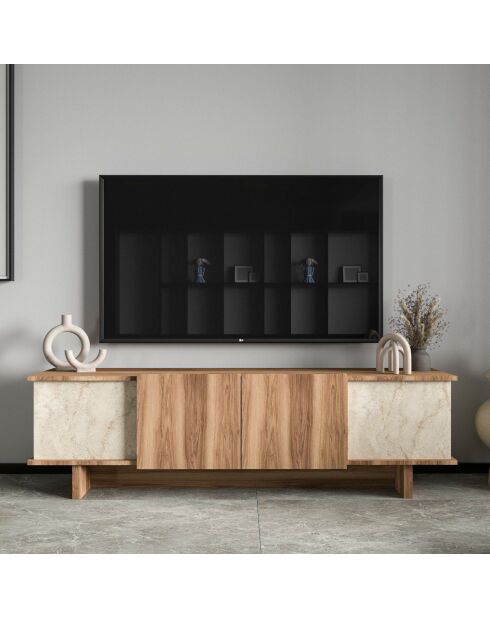 Meuble TV Diana travertine walnut - 180x50x33 cm