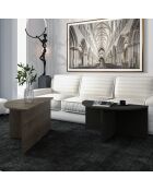 Duo de tables basses Dolunay walnut/anthracite