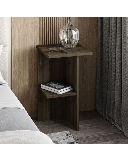 Table de chevet Leray walnut - 36x60x36 cm