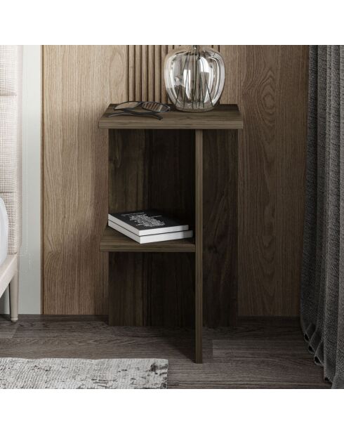 Table de chevet Leray walnut - 36x60x36 cm