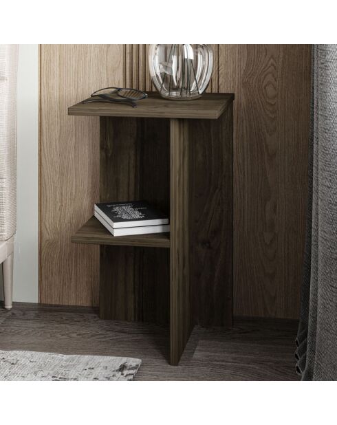 Table de chevet Leray walnut - 36x60x36 cm