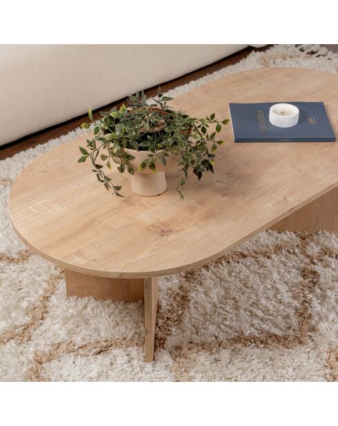 Table basse Sable sapphire oak - 119x40x60 cm