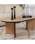 Table basse Sable sapphire oak/black - 119x40x60 cm