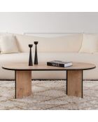 Table basse Sable sapphire oak/black - 119x40x60 cm