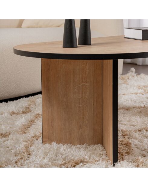 Table basse Sable sapphire oak/black - 119x40x60 cm