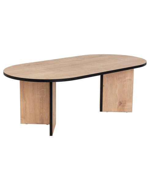 Table basse Sable sapphire oak/black - 119x40x60 cm